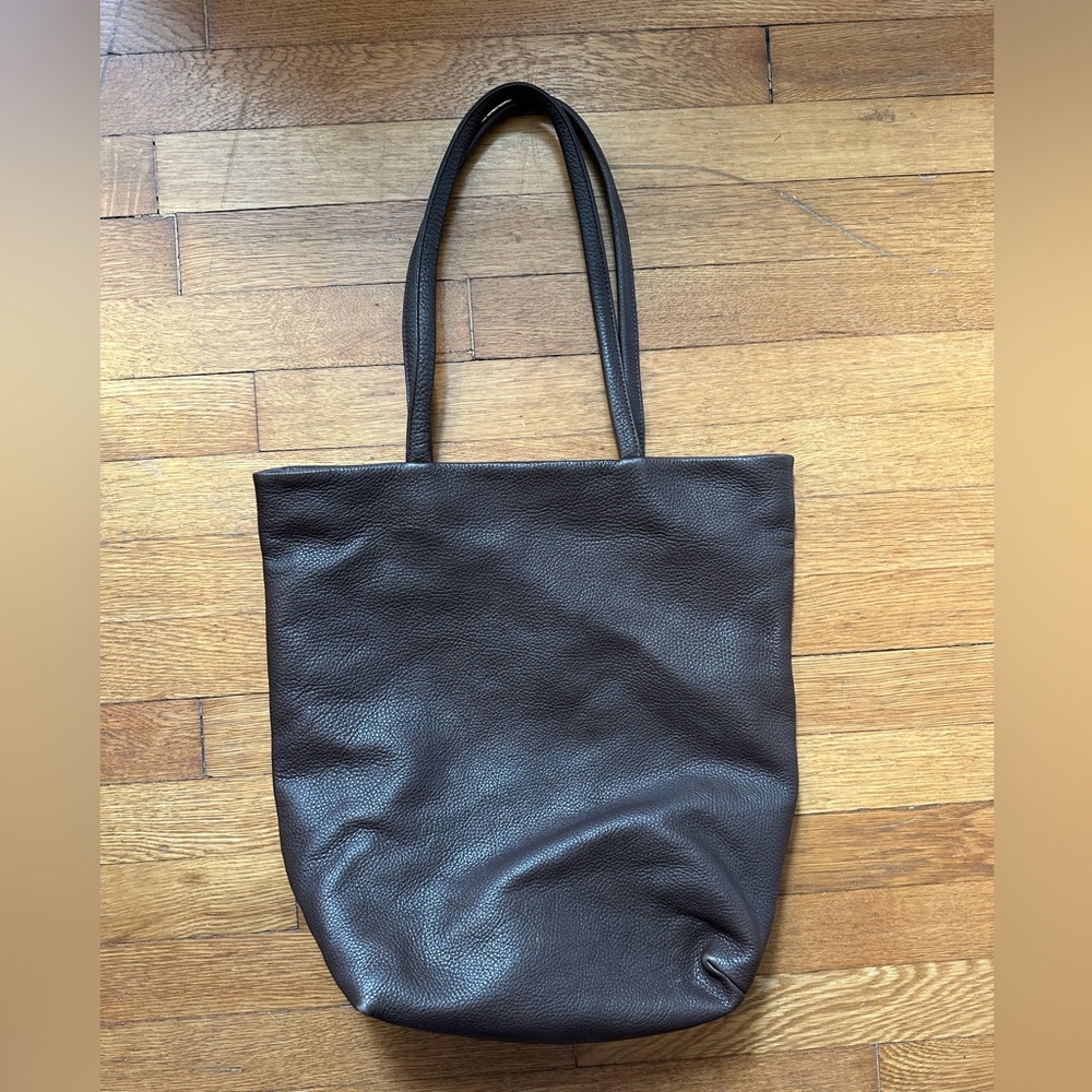 Baggu brown leather tote